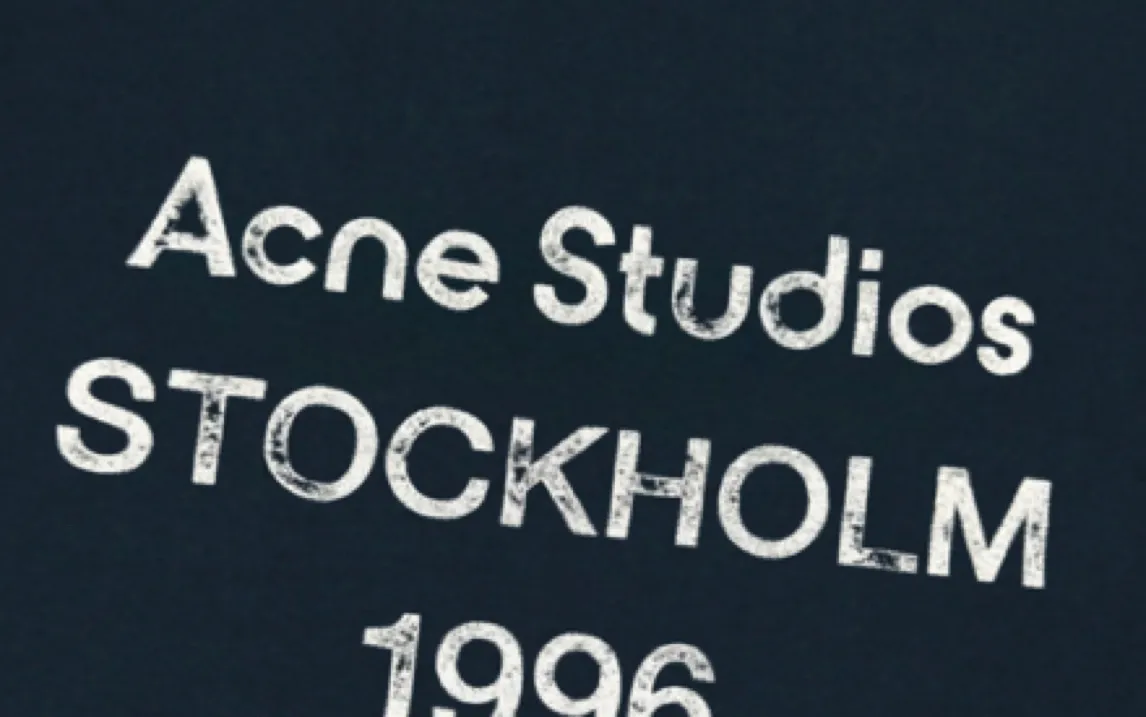 Acne Studios New Arrival logo Same Style t 100％ 32 ：Dark Blue Size：XS S M L